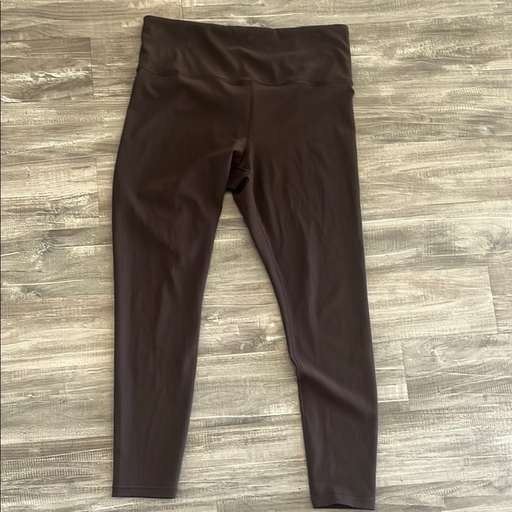 Athleta Truffle High Rise Ribbed Leggings
